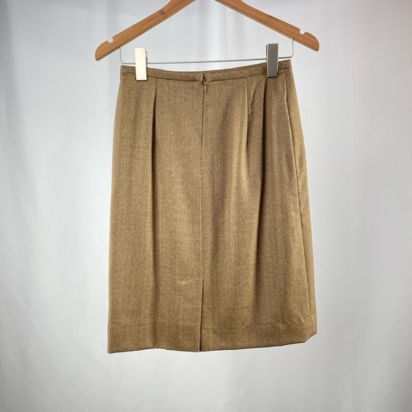 Vintage MaxMara Virgin Wool Pencil Skirt in Brown Size 2 - Picture 6 of 10